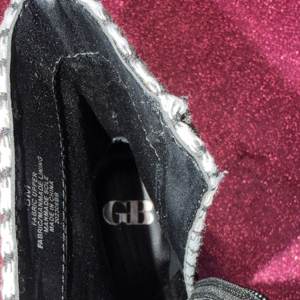 Gianni Bini Black and White Houndstooth Heeled Boots - Picture 2 of 5